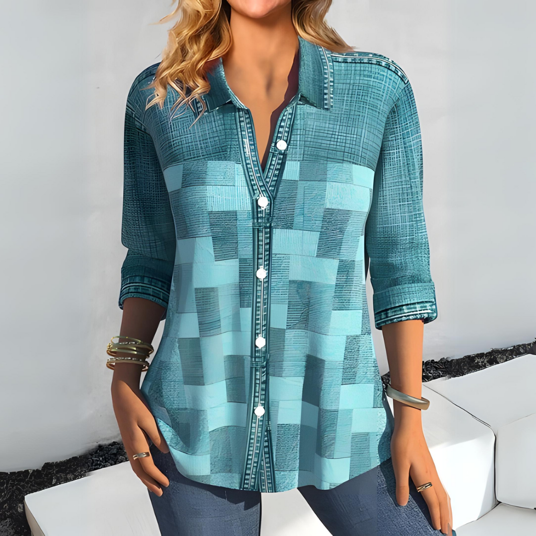 Sophie - Casual Checked Blouse