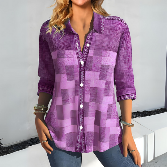 Sophie - Casual Checked Blouse