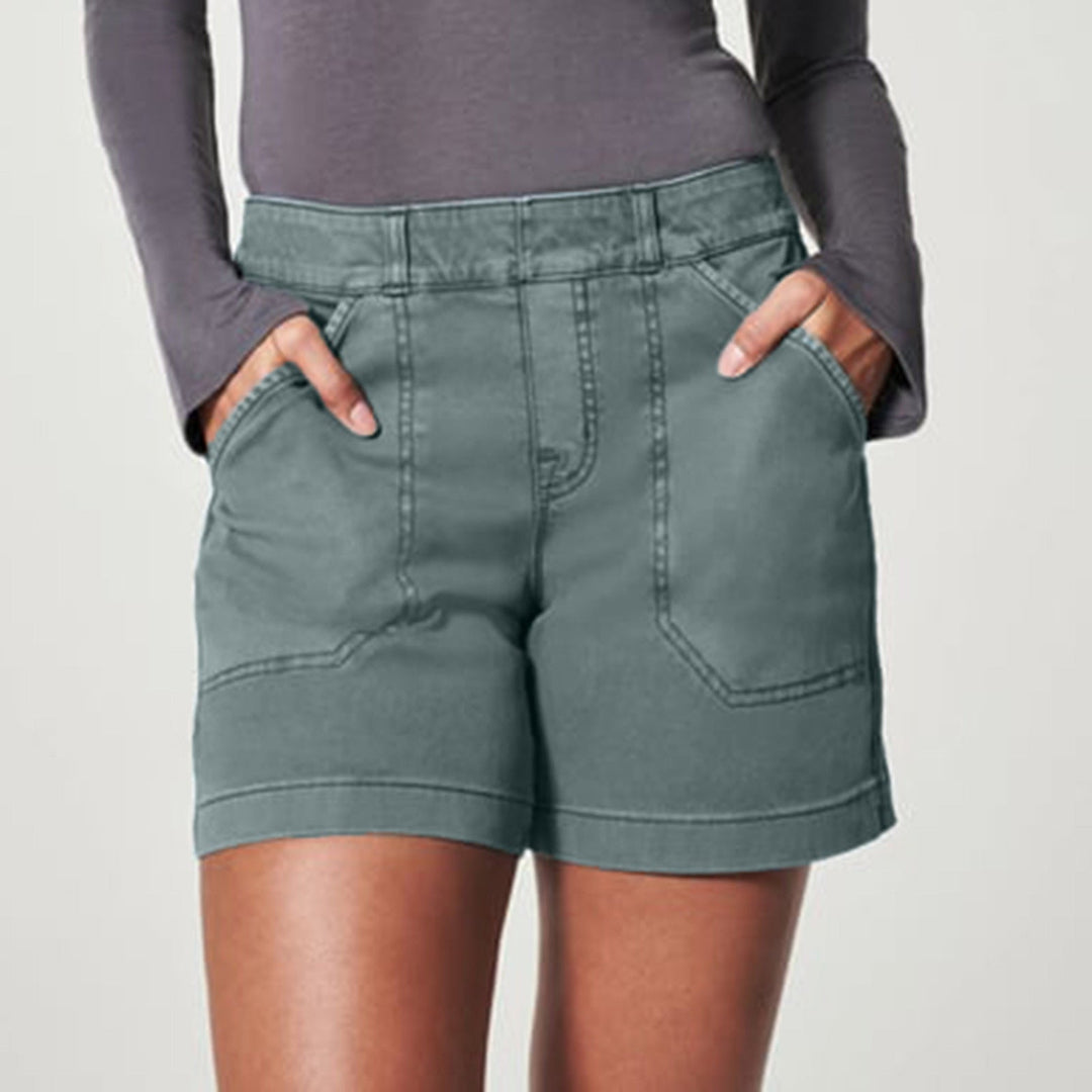 KINSLEY - Stretch Pull-On Denim Shorts