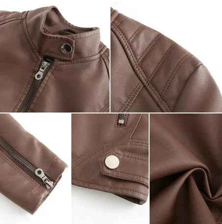 Sofia -  Stylish Leather Jacket