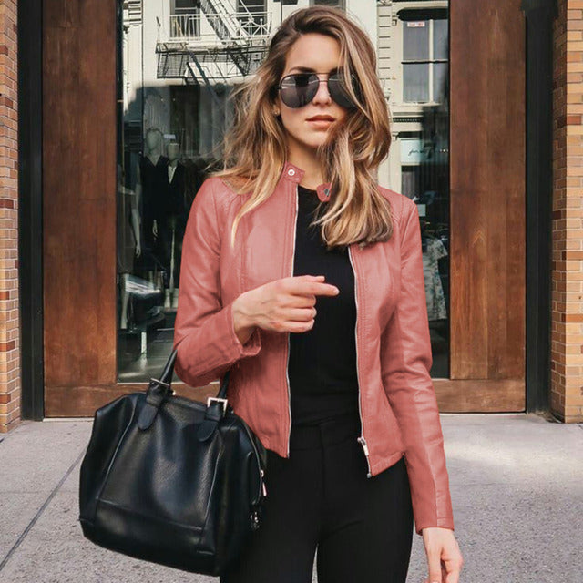 Clara  -  Elegant Leather Jacket