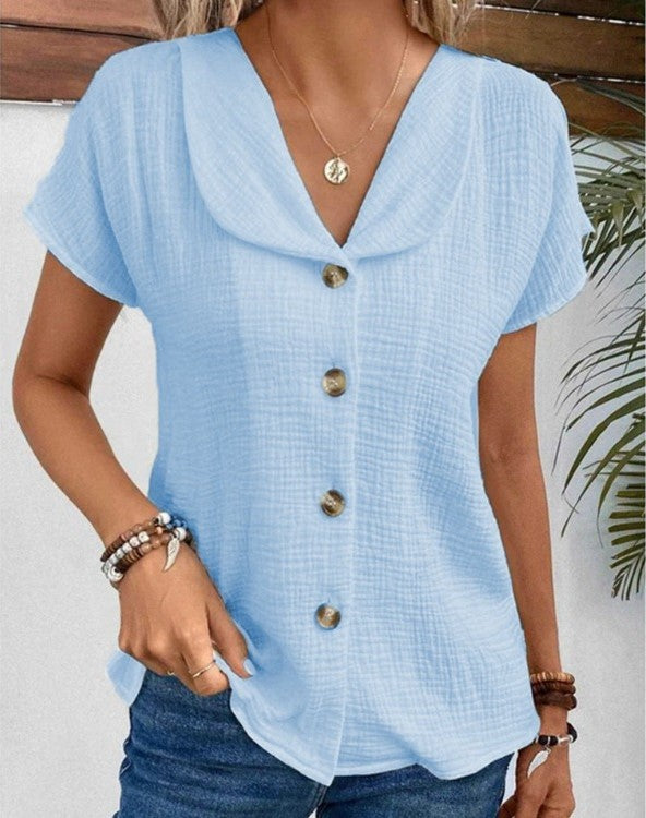 Liane - Soft blouse with elegant buttons