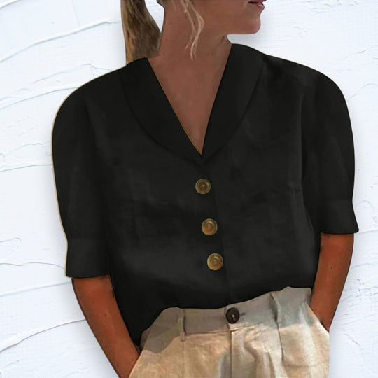 Aurora -  Elegant blouse with collar and buttons