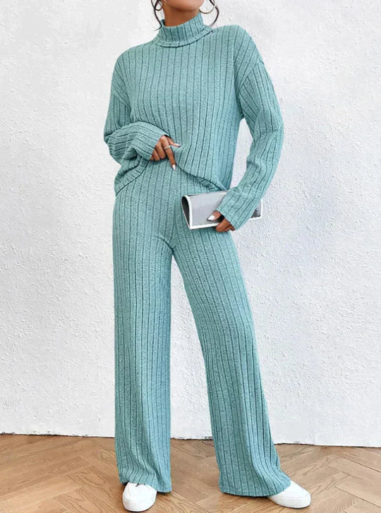 Irine - Knitted pants and turtleneck set