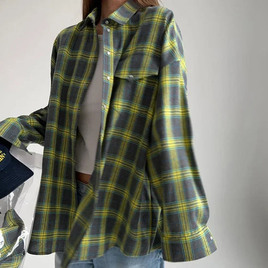 Alira - Oversized Checkered Shirt