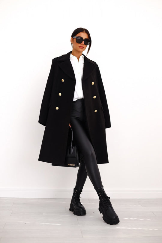 ILONA - Double Breasted Wool Coat