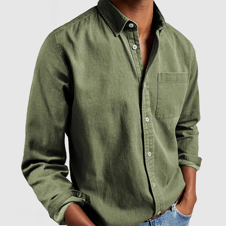 Ethan - Gentleman's Casual Cotton Basic Shirt