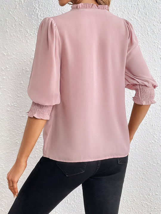 Lisa - Solid Pleated Blouse