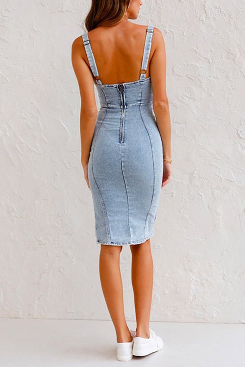 Jarra - Denim Dress With Adjustable Straps