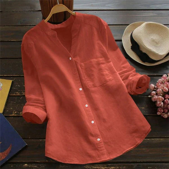 Sophia - Casual linen and cotton shirt