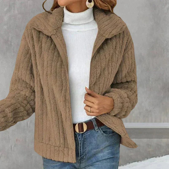 Zoi - Casual Plush Cardigan